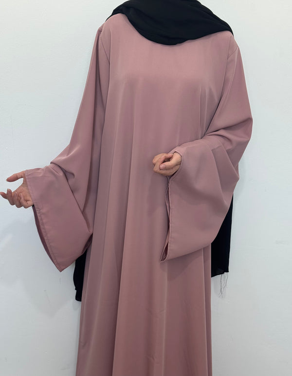 عباي برادا ايدين واسعة وردي